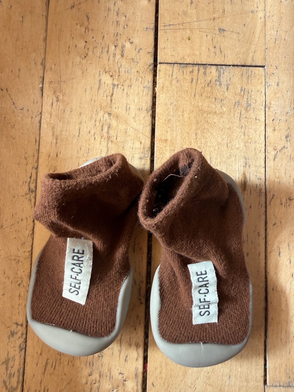 Self-Care Brown Kids Sock Shoes